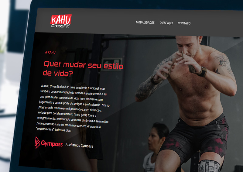 Criação de site para academia