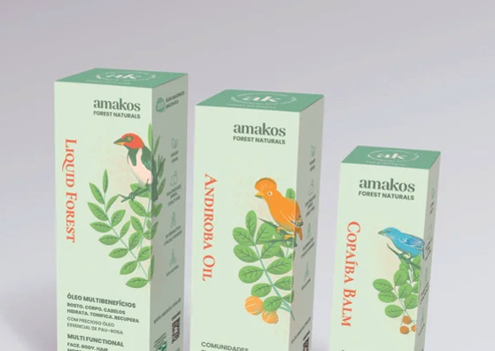 Cosmeticos - Amazônia - Design de embalagem ilustrada