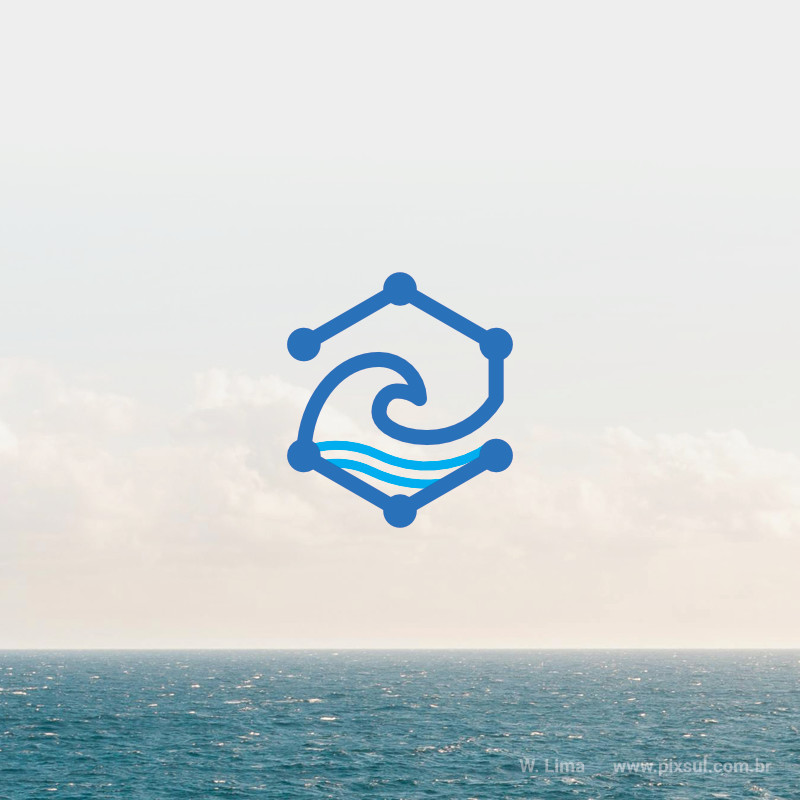 Identidade visual de um projeto que transforma plástico retirado do mar em oportunidades.